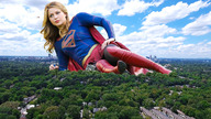 collage mega blonde helicopter wonderslug lying_down boots supergirl cape trees heroine distant_city natkatsz melissa_benoist
