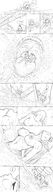 drawing giantess karbo vore comic monochrome topless dialogue panels pointed_ears