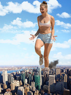 collage city mega destruction wonderslug belly skyscraper sneakers new_york_city barbara_palvin