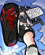 giantess crush shoes blood low_angle gore cruel sunny ruby sunshine heterochromia mspaintgts rwby ruby_rose neo neopolitan