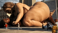 black_hair long_hair sex huge_breasts brunette police lying_down lesbians dark_skin outdoors big_butt running_away thick_thighs digital_render dinner-kun