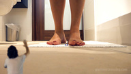 collage toes barefoot shrunken_men pedicure red_nails floor imminent_crush loryelle