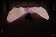giantess vore tongue mouth licking mouthplay inside_mouth shrunken_person point_of_view on_tongue starkadhr