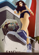 drawing crush color shoes walking unaware running shrunken_people sneakers point_of_view converse imminent_crush angelgts