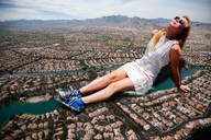 collage landscape mega blonde buildings helicopter legs mountains river houses aerial_view venice ellie mrderpington