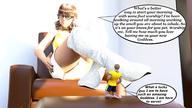 clothed glasses brunette domination boots foot_worship sitting shorts shrunken_man ponytails rubbing manicure dialogue thinking digital_render aaabbbzzz