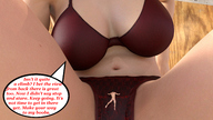 breasts giantess panties bra climbing lingerie shrunken_man crotch thighs digital_render aaabbbzzz