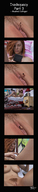 breasts nipples gentle nude pussy sex pubic_hair bed oral story red_hair lying_down shrunken_man bedroom cellphone digital_render maskedcollager
