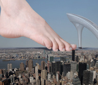 collage feet giga city barefoot high_heels buildings pedicure new_york_city