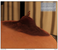 breasts nipples gentle nude masturbation sex kneeling shrunken_man digital_render openhighhat narration