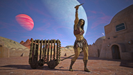 giantess planet slave muscles walking pulling naked_men orc knife captives drcreep green_skin digital_render cart makeshift_clothing