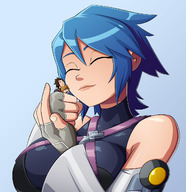 drawing gentle color handheld blue_hair kingdom_hearts closed_eyes caressing ravenravenraven aqua_(kingdom_hearts) kingdom_hearts_birth_by_sleep ventus terra_(kingdom_hearts)