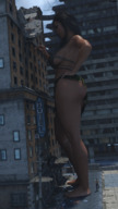 giantess city barefoot between_fingers between_buildings looking_at_tiny digital_render amgipi