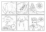 drawing feet vore comic in_stomach story lesbians looking_down panels smushedboy overwatch zarya tracer_(overwatch)