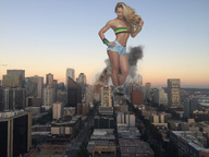collage city mega destruction wonderslug legs belly skyscraper smoke athletic rosofia_lia