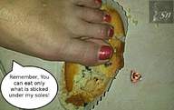 crush collage barefoot kneeling worship food red_nails nail_polish dialogue sendigiovus
