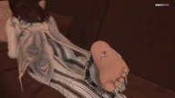 feet barefoot brunette lying_down foot_crush shrunken_woman sofa digital_render tekken stuck_on_sole christie_montiero smexy-nation katarina_alves