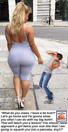 collage blonde butt high_heels scared shrunken_man squeezemeflat sidewalk looking_at_tiny