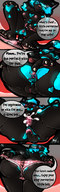 drawing insertion panties furry masturbation comic black_hair color butt cum orgasm low_angle anal_insertion shrunken_man entrapment cat_girl june butthole black_fur mspaintgts blue_highlights fursona nitro