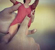 handheld hand shrunken_woman fingers manicure digital_render flagg3d what-s-under-this