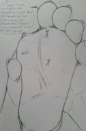 drawing furry anthro monochrome barefoot soles story dialogue stuck_to_foot no_background dylan