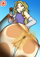 drawing color butt butt_crush blood fart shrunken_man looking_at_victim etz mai yu_gi_oh dingleberry card