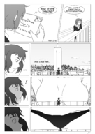 drawing growth giantess panties city mega comic monochrome large_breasts clothed standing thigh_highs dialogue iori_rinko gundam_build_fighters iori_sei catart18