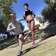 black_hair clothed shoes scared park muscles amazon running tattoo spawngts top digital_render bare_midriff