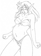 drawing insertion manga anime sequence elf shrunken_men lineart kissa-g