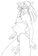 drawing insertion manga anime sequence elf shrunken_men lineart kissa-g