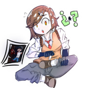 drawing color shoes blood brunette yellow_eyes sitting foot_crush shrunken_man cruel source_needed stuck_to_shoe