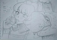 drawing giantess vore earth monochrome tongue planet licking unaware dialogue cosmic_giantess rwby kasumikills
