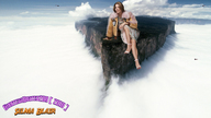 collage mega fantasy helicopter clouds sky cliff selma_blair giantessbuster209