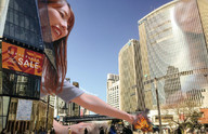 giantess collage destruction buildings brunette smiling asian looking_down outdoors airraid kyojingirls