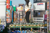 giantess collage city train asian japan vehicles strolling airraid kyojingirls