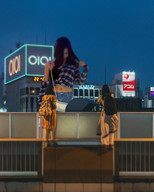 giantess collage city black_hair long_hair buildings asian night outdoors airraid kyojingirls