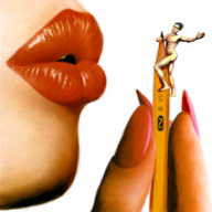 drawing handheld anime lips shrunken_men blow pencil_drawing