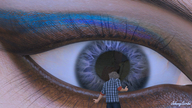 clothed eye shrunken_man outdoors digital_render johnnyscribe heavy_eyeshadow