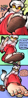drawing giantess white_hair feet tail comic color toes barefoot fox low_angle yellow_eyes shrine socks elf dress sandals call phone fox_girl smothering shrine_maiden tabi_socks mspaintgts hovering