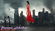 collage city long_hair destruction high_heels helicopter brunette smiling dress walking outdoors giantessbuster209 gemma_arterton