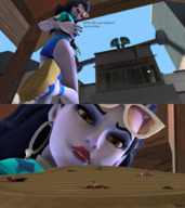blood sandals foot_crush unaware shrunken_woman digital_render overwatch widowmaker pproky amelie_lacroix