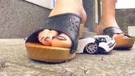 crush collage low_angle sandals shrunken_man open_toe loryelle