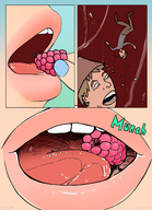 drawing vore comic color mouth shrunken_men leper on_food