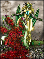 drawing giantess dragoness mega color soles blood military paws gore foot_crush dragonesslife cruel
