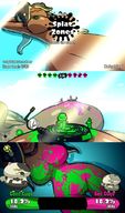 drawing giantess nude comic color large_breasts lying_down unknown_artist nintendo dark_skin source_needed on_breasts splatoon inkling octoling splatoon_2 marina_(splatoon)