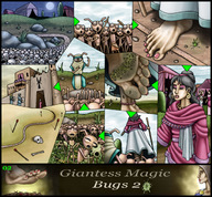 drawing giantess manga alien color barefoot soles anime blood foot_crush dragonesslife unaware giantess_magic_bugs_2