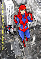 breasts drawing giantess collage city mega color gloves asian red_hair boots costume web inspector97 mary_jane marvel_comics cindy_moon silk earth_20052 spider_woman
