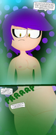 drawing comic butt purple_hair fart jojoggggh loxernia