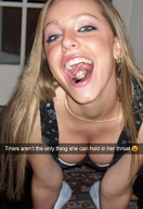 collage vore blonde long_hair smiling shrunken_woman open_mouth captions lollipop420b snapchat