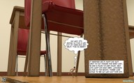 long_hair barefoot brunette underwear story sitting running shrunken_man classroom digital_render narration aaabbbzzz